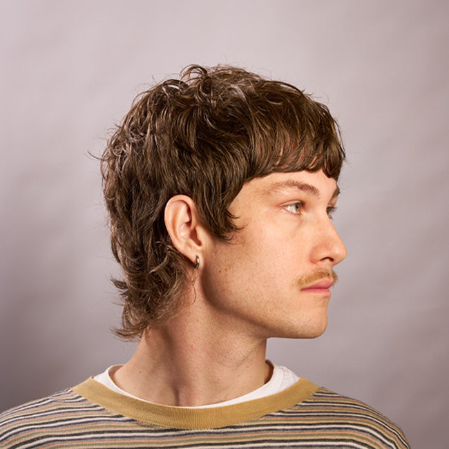 Man with Mod Mullet Hair Cut